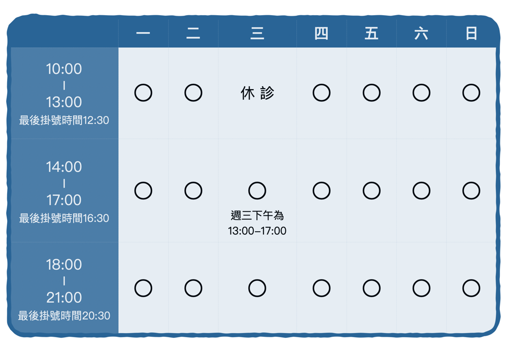 【門診時間異動公告】